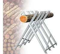 Cecaylie chevalet de sciage pour tronçonneuse, structure de scie à bois en métal galvanisé, chevalet pliable pour sciage à bois 150 kg, charge maximale : 81 x 80 x 80 cm
