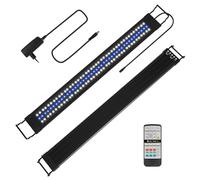 Cecaylie Eclairage LED d'aquarium 30W, lampe d'aquarium mode 24/7, luminosité réglable, gradation, pour aquariums d'eau douce de 90-120cm, plusieurs modes météo
