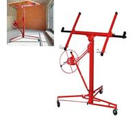 Cecaylie Lève-plaque XXL pliable pour construction à sec, hauteur réglable de 140 à 350 cm, bras de charge jusqu'à 290 cm, largeur 90 cm, capacité de charge jusqu'à 68 kg, kit de lève-plaque rigips