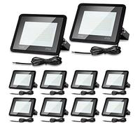 Cecaylie Projecteur LED Exterieur 100W 6000K Blanc Froid 8500LM, 10 Pack Spot LED Extérieur IP66 Imperméable, Eclairage Exterieur, Lampe Exterieur pour Terrasse Garage Jardin
