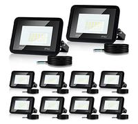 Cecaylie Projecteur LED Exterieur 20W 3000K Blanc Chaud 1700LM, 10 Pack Spot LED Extérieur IP66 Imperméable, Eclairage Exterieur, Lampe Exterieur pour Terrasse Garage Jardin