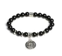CECE&COLE Bracelet Constellation pour Anniversaire, Bracelet De Perles D'Obsidienne Naturelle, Bracelet De Signes Astrologiques, Bracelets D'Horoscope Vintage Élastiques, Balance, Réglable