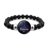 CECE&COLE Bracelet Douze Constellations, Bracelets Élastiques En Perles Naturelles, Bracelets Horoscope Vintage, Bijoux Du Zodiaque Lueur Dans Le Noir Cadeaux Pour Femmes Hommes, Cancer, Réglable