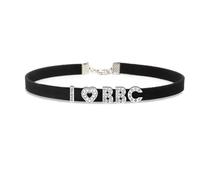 CECE&COLE Collier Ras Du Cou En Cuir Avec Lettres En Strass De 8 Mm, Collier Ras Du Cou Personnalisé Avec Lettres Anglaises En Strass, Collier Sexy Bricolage Personnalisé, Bijoux Cosplay