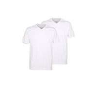 Ceceba Lot de 2 t-Shirts à Manches 3/4 en Coton côtelé pour Homme Blanc uni, Blanc., 6 Mois
