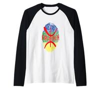 Ceci C'est Mon ADN, Drapeau Berbère Amazigh Kabyle Porter Ce Manche Raglan