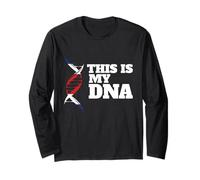 Ceci est Mon ADN Fier Drapeau Patriotique du Costa Rica Costa Rica Manche Longue