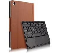 Ceci est un clavier QWERTY，Etui coque avec clavier Bluetooth amovible pour Huawei MediaPad M5 Lite 10.1 - Brun G