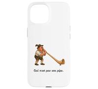 Ceci n'est pas une pipe - Alphorn Gag - Ceci n'est pas une pipe Coque pour iPhone 15