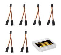 Cecicebb Lot de 6 câbles d'extension servo de style JR/Futaba de 7 cm - 1 à 2 Y - Câble répartiteur mâle vers femelle - Pour modèles télécommandés, drones et voitures