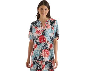 Cecil 1409363 Robe midi pour Femme avec col Fendu et imprimé (Lot de 1), Blanc albâtre Clair, M