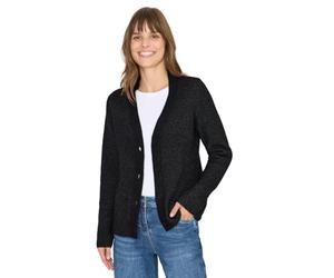 Cecil 2515394 Cardigan avec détails structurés, Noir chiné, XL Femme