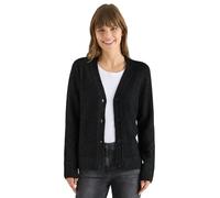 Cecil 2515402 Cardigan Doux à col en V, Noir chiné, S Femme