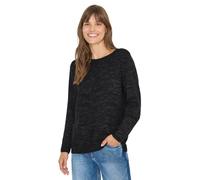 Cecil 3015484 Pull structuré à col Rond, Salt-Pepper Heather Melange, M Femme