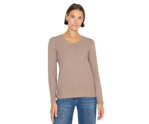 Cecil 3015596 Pull à col en V, Caramel crème chiné mélangé, XL Femme