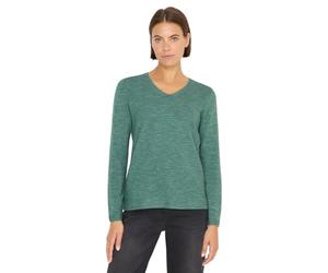 Cecil 3015596 Pull à col en V, Mélange Vert chiné fumé, M Femme