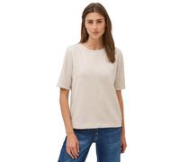 Cecil 3015675 Sweat-Shirt à Manches Courtes, Mélange de Beige Clair, L Femme