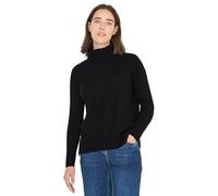 Cecil 3015697 Pull à col roulé Structure, Noir, XXL Femme