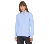 Cecil 3016924 Pull avec col Troyer, Sporty Light Blue Melange, XL Femme