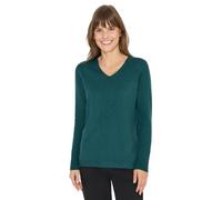 Cecil 3016957 Pull Douillet à col en V, Dark Sea Green Melange, M Femme
