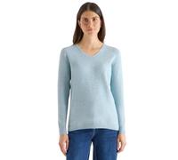 Cecil 3016957 Pull Douillet à col en V, Mélange de Bleu délavé, XXL Femme