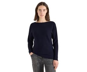 Cecil 3017216 Cosy Mélange de Structure Dolman, Urban Dark Blue, L Femme