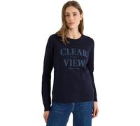 Cecil 3017255 Sweat-Shirt avec Inscription, Urban Dark Blue, L Femme