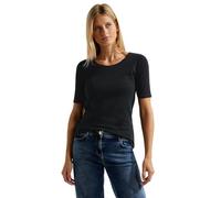 Cecil 311780 Lena T-Shirt, Noir (Black 10001), M Femme