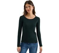 Cecil 3120346 T-Shirt Basique à Manches Longues, Encre Verte, S Femmes