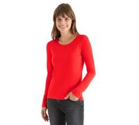 Cecil 3120346 T-Shirt Basique à Manches Longues, Orange Pumkin, M Femmes