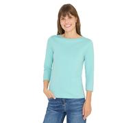 Cecil 3127598 T-Shirt Basique de Couleur Unie, Bleu écume de mer, S Femme