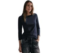 Cecil 317389 Basic Boatneck B317389 T-Shirt Basique en Coton avec col Bateau, Bleu Universel, S Femme, Universal Blue, S Women's