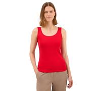 Cecil 3225953 Haut Basique de Couleur Unie, Rouge Fiery, L Femmes
