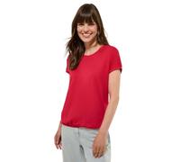 Cecil 3226038 T-Shirt de Couleur Unie, Rouge Pomme glacé, L Femmes