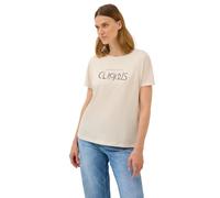 Cecil 3227077 T-Shirt avec Inscription, Beige Clair, XXL Femmes