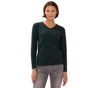 Cecil 3227271 T-Shirt à Manches Longues avec col en V, Encre Verte, XXL Femme