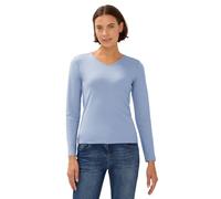 Cecil 3227271 T-Shirt à Manches Longues et col en V, Bleu Montagne, L Femmes