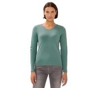 Cecil 3227271 T-Shirt à Manches Longues et col en V, Jewel Green, M Femmes