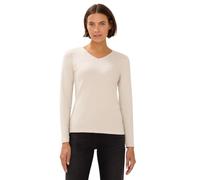 Cecil 3227271 T-Shirt à Manches Longues et col en V, Oat Milk Beige, XL Femmes