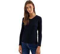 Cecil 3227271 T-Shirt à Manches Longues et col en V pour Femme, Urban Dark Blue, XL