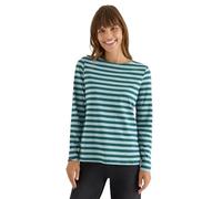 Cecil 3227274 T-Shirt Basique à Rayures, Vert (Dark Sea Green), M Femme