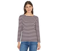 Cecil 3227274 T-Shirt Basique rayé, Rouge Eggplant, XXL Femmes