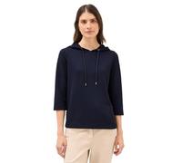 Cecil 3227474 T-Shirt à Capuche en Maille côtelée, Urban Dark Blue, XXL Femmes