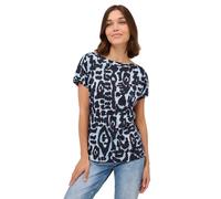 Cecil 3227479 T-Shirt à Motifs, Urban Dark Blue, M Femmes