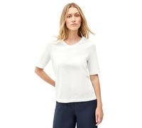 Cecil 3227699 T-Shirt Basique à col en V, Vanilla White, S Femmes