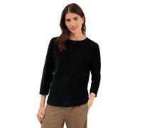 Cecil 3228110 T-Shirt en Velours côtelé de Couleur Unie, Encre Verte, L Femmes