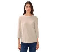 Cecil 3228110 T-Shirt en Velours côtelé de Couleur Unie, Oat Milk Beige, XXL Femmes