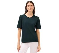Cecil 3228182 T-Shirt Basique côtelé, Encre Verte, S Femmes