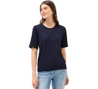 Cecil 3228182 T-Shirt Basique côtelé, Urban Dark Blue, L Femmes