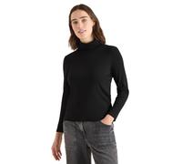 Cecil 3228443 T-Shirt à Manches Longues avec Structure côtelée, Noir, S Femme